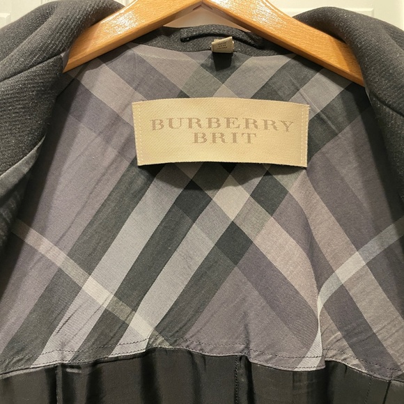 Burberry Brit Wool Blend Trench Coat - Picture 3 of 13